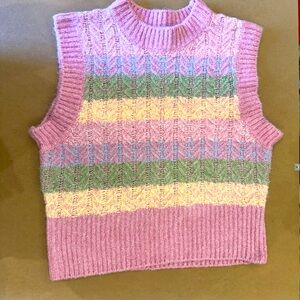Forever 21 vest striped/pink